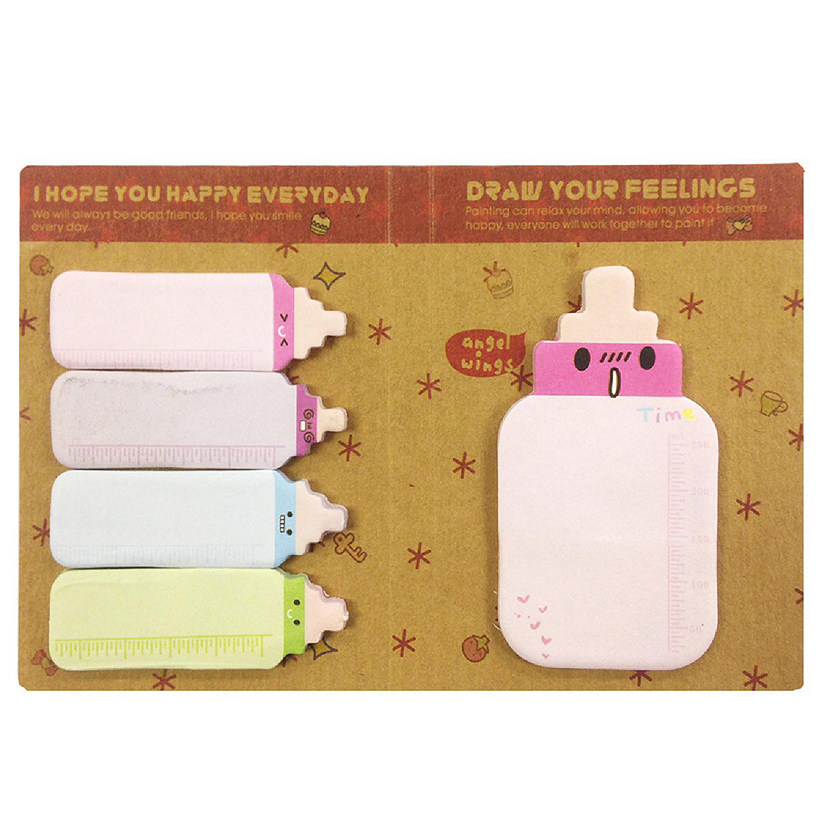 Wrapables Milk Bottle Bookmark Memo Sticky Notes Image