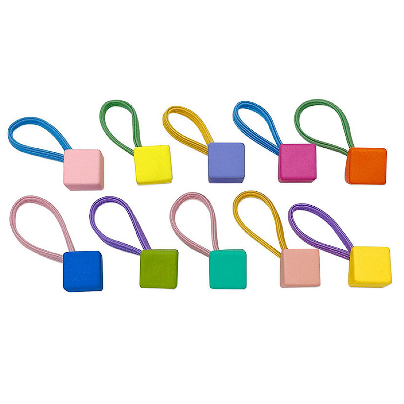 Wrapables Mini 3D Cube Hair Ties (Set of 10) Image