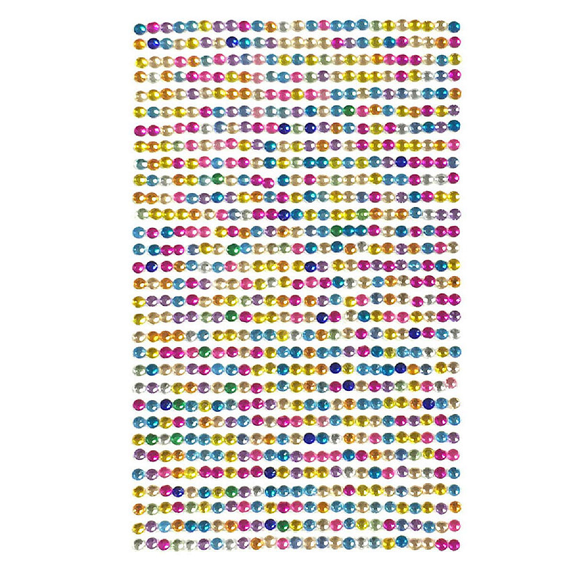 Wrapables Multi-Color Crystal Diamond Sticker 3mm Adhesive Rhinestones, 750 pieces Image
