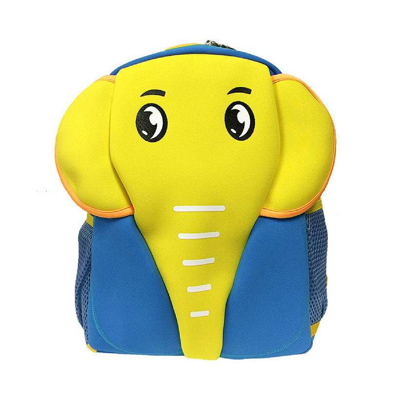 Wrapables Neoprene Fun Pals Backpack for Toddlers, Yellow and Blue Elephant Image