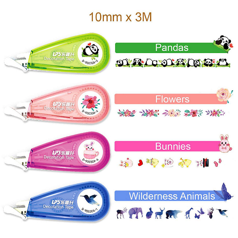 Wrapables Novelty Sticker Machine Pens, Decorative DIY Stationery Supplies for Home Office School, Animals and Nature Image