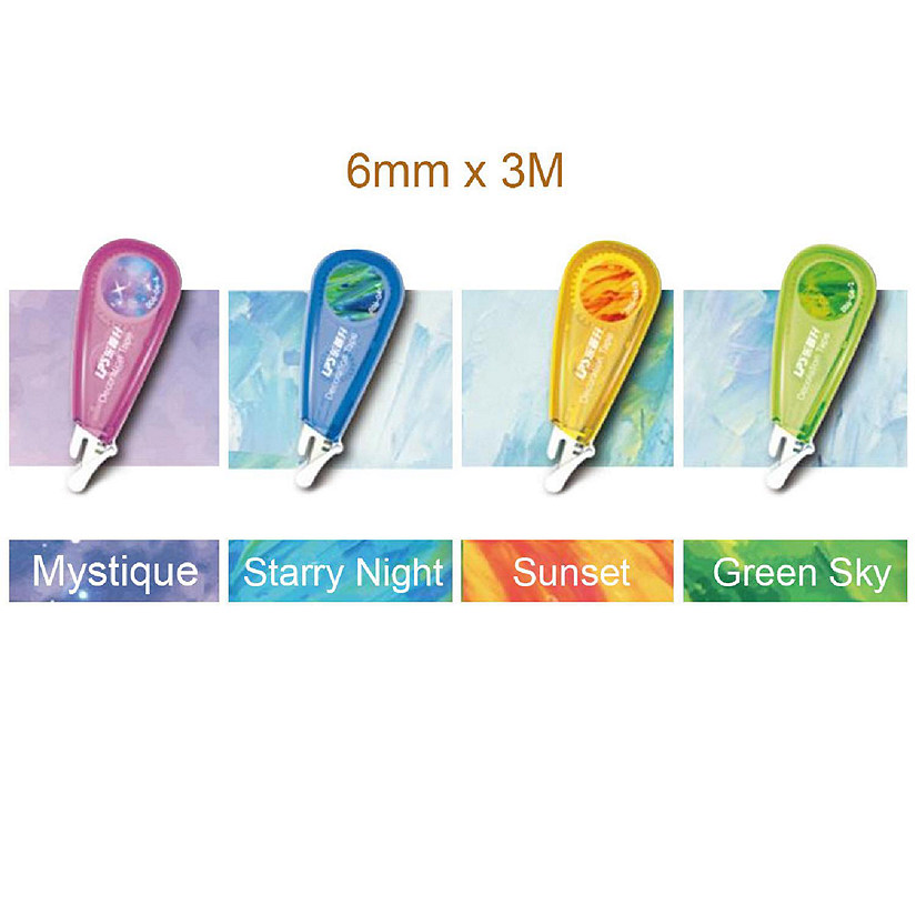 Wrapables Novelty Sticker Machine Pens, Decorative DIY Stationery Supplies for Home Office School, Galaxy Image