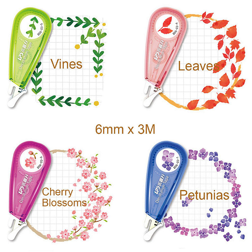 Wrapables Novelty Sticker Machine Pens, Decorative DIY Stationery Supplies for Home Office School, Nature Image