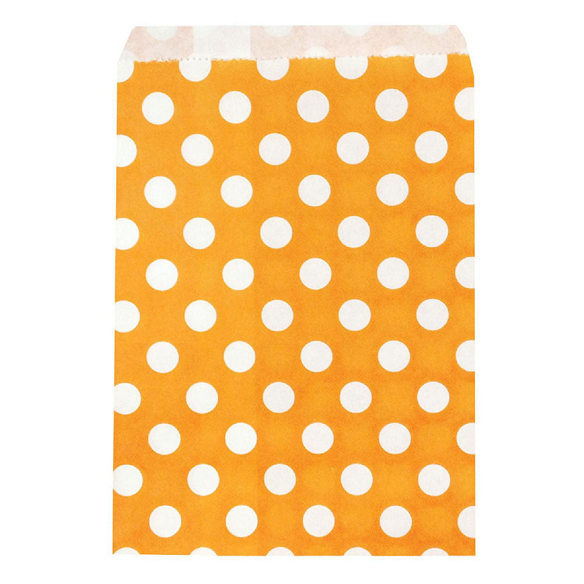 Wrapables Orange Polka Dot Favor Bags (Set of 25) Image