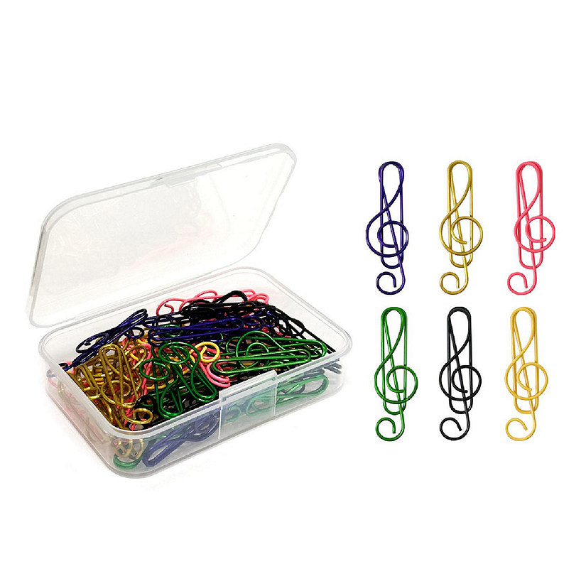 Wrapables Paper Clips (Set of 50), Treble Clef Image