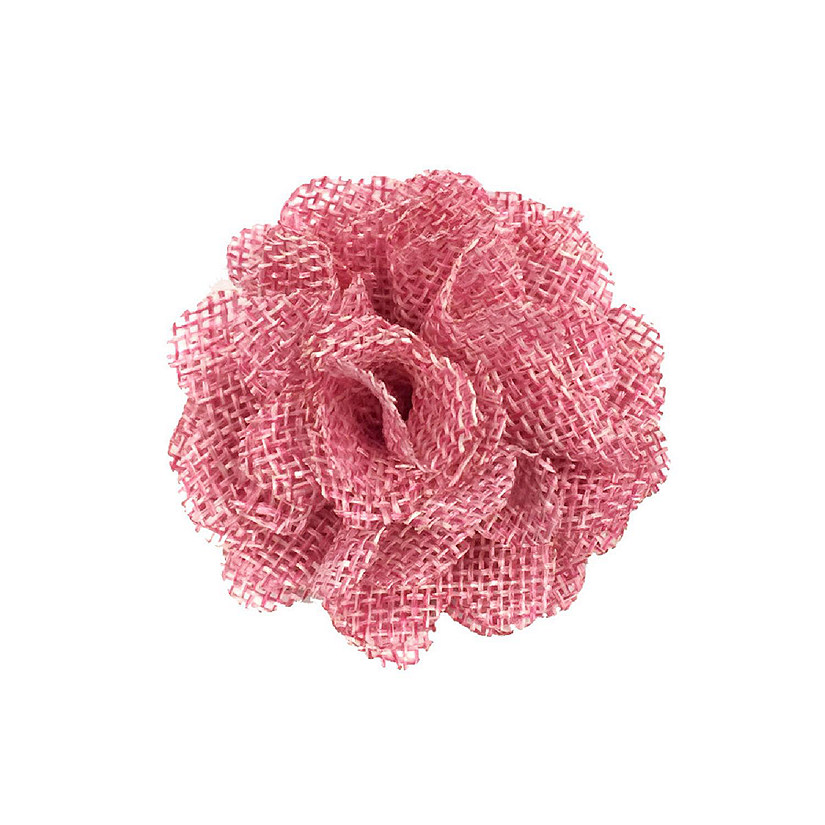 Wrapables Pink Burlap Flower Embellishment Burlap Roses (20pcs) Image