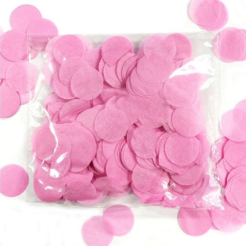 Wrapables Pink Round Tissue Paper Confetti 1" Circle Confetti Image