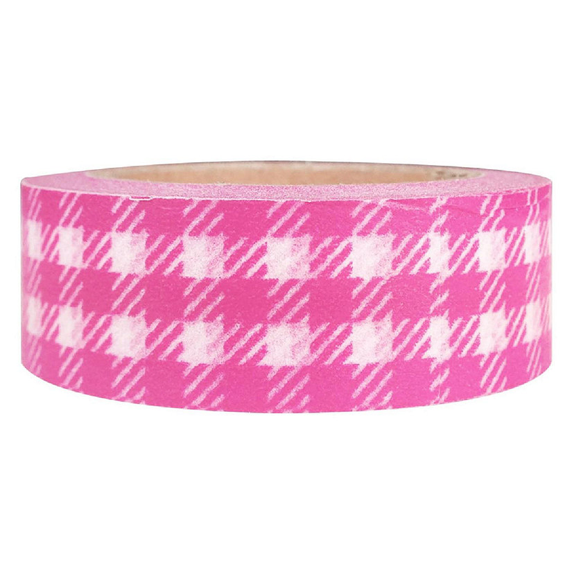 Wrapables Plaid Pattern Washi Masking Tape - Pink Plaid Image