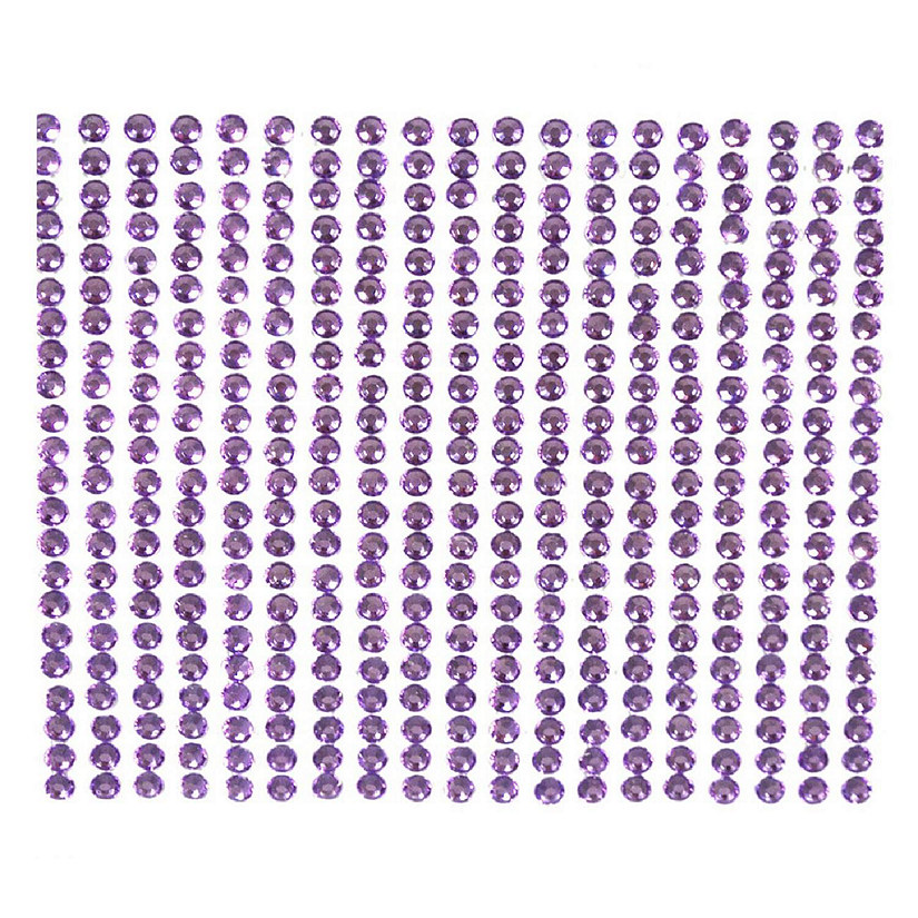 Wrapables Purple Crystal Diamond Sticker 4mm Adhesive Rhinestones, 846 pieces Image