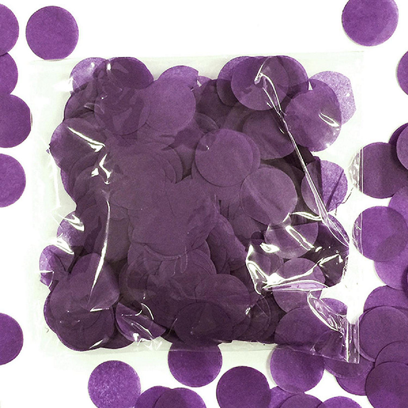 Wrapables Purple Round Tissue Paper Confetti 1" Circle Confetti Image
