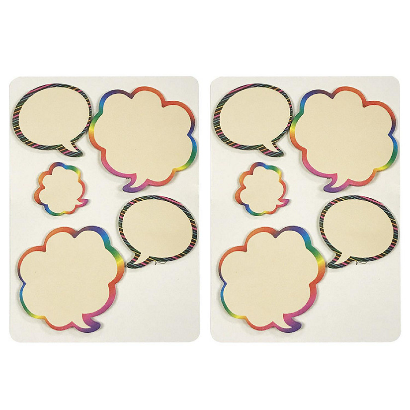 Wrapables Rainbow Thinking Bubble Sticky Notes (Set of 2) Image