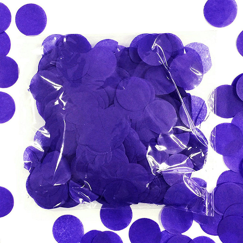 Wrapables Royal Blue Round Tissue Paper Confetti 1" Circle Confetti Image