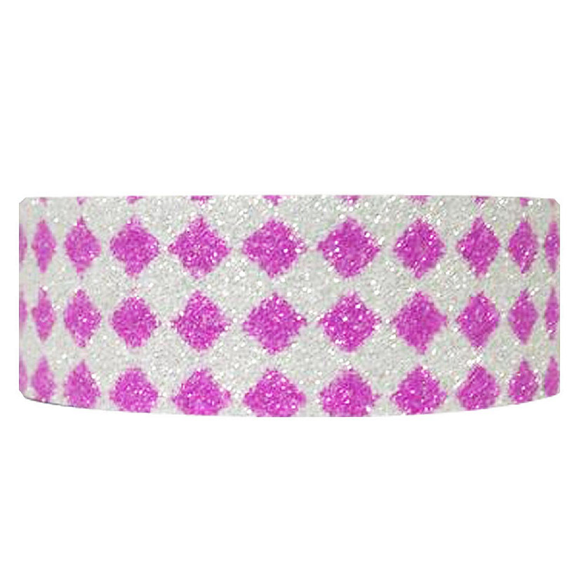 Wrapables Shimmer Washi Masking Tape, Pink Diamonds Image