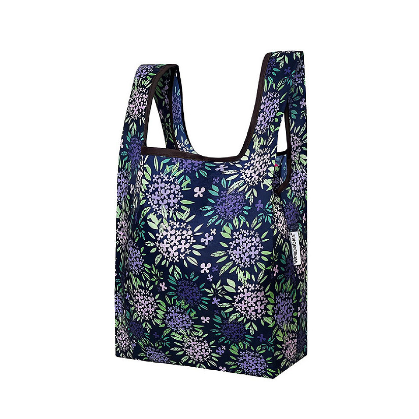 Wrapables Small JoliBag Nylon Reusable Grocery Bag, Purple Bloom Image