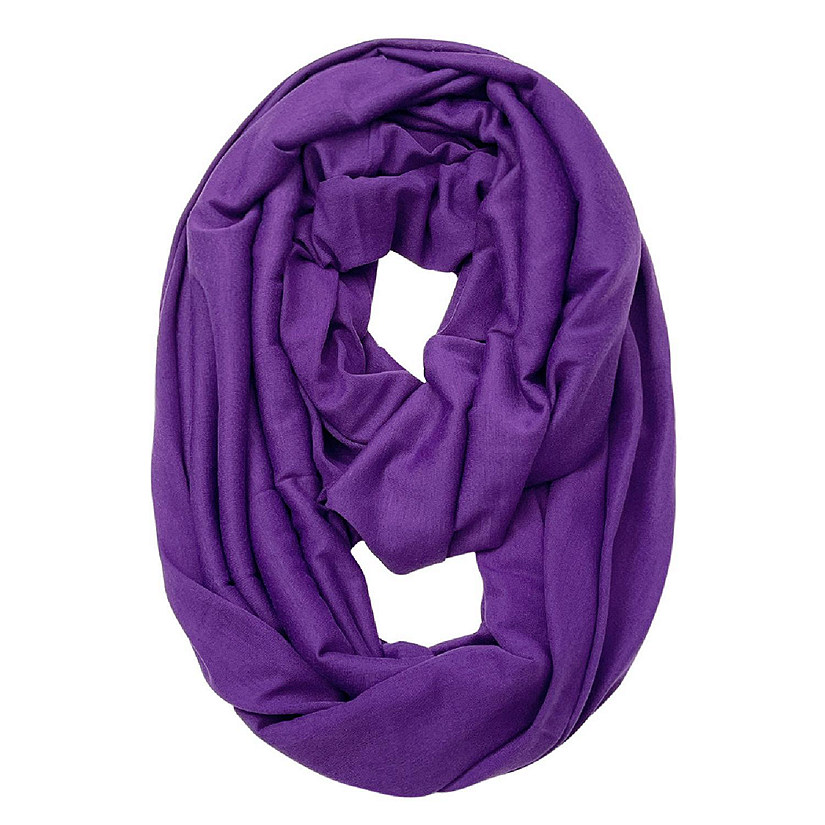 Wrapables Soft Jersey Knit Infinity Scarf, Purple Image