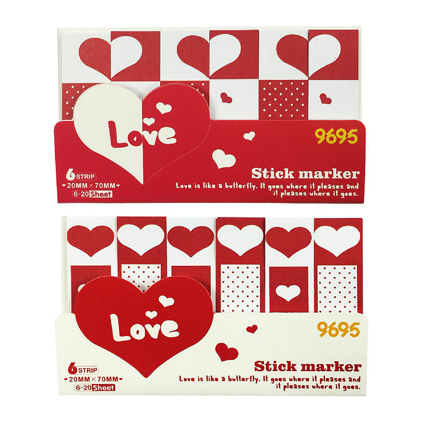 Wrapables Sweetheart Bookmark Flag Tab Sticky Notes (Set of 2) Image