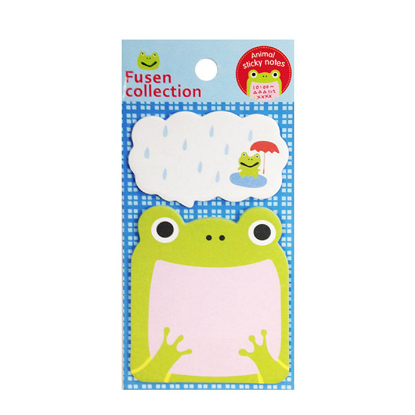 Wrapables Talking Animal Memo Bookmark Sticky Notes (Set of 2), Frog Image