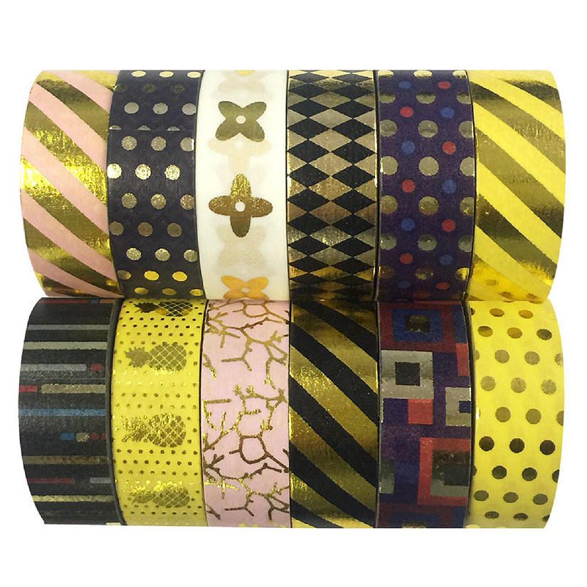 Wrapables Washi Tapes Decorative Masking Tapes, Set of 12, ADSET66 Image
