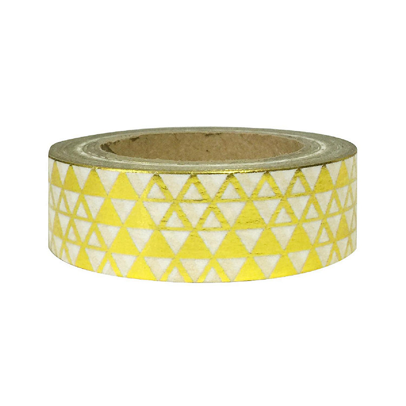 Wrapables Washi Tapes Decorative Masking Tapes, Shiny Gold Pyramids Image