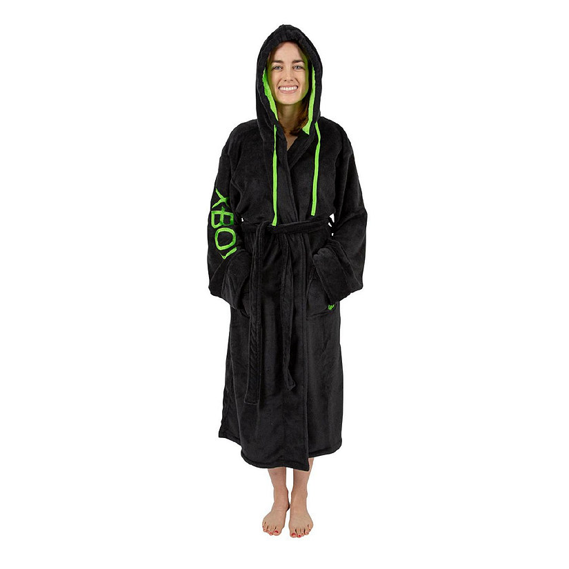 Xbox Gamer Unisex Hooded Fleece Robe for Adults  One Size Fits Most Image