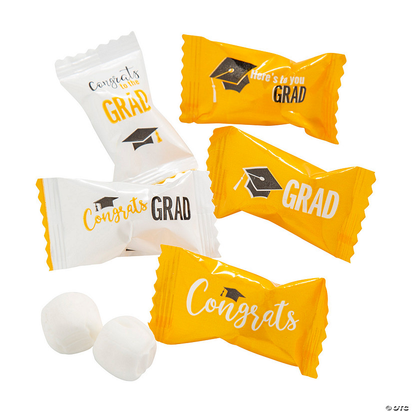 Yellow Graduation Buttermints - 108 Pc. Image