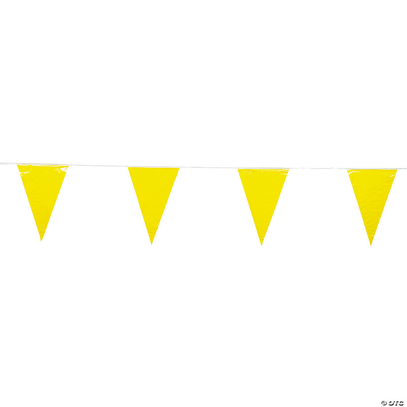 Yellow Plastic Pennant Banner Image