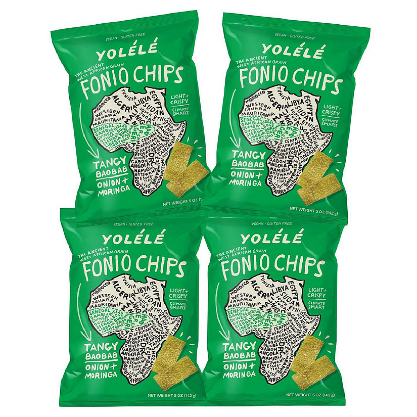 YoleleFoods Greens  Fonio Chips - L (4 x 5oz) Image