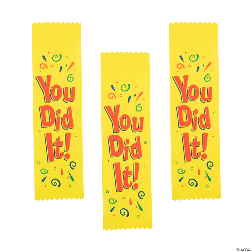 &#8220;You Did It!&#8221; Ribbons - 12 Pc. Image