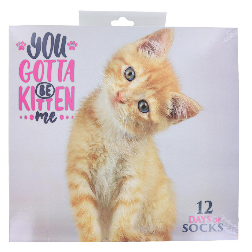You Gotta Be Kitten Me Womens 12 Days of Socks in Advent Gift Box Image