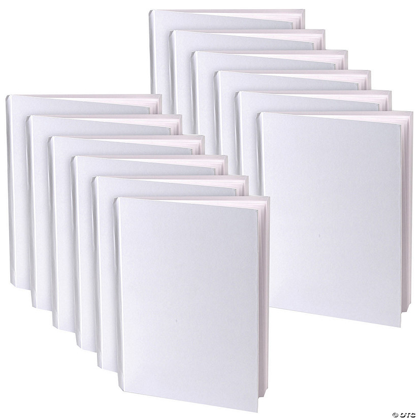 Young Authors Young Authors Blank Hardcover Book, White Pages, 5" x 4" Portrait, 14 Sheets/28 Pages, Pack of 12 Image