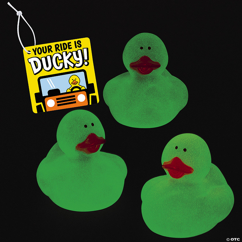 Your Ride is Ducky Glow-in-the-Dark Rubber Ducks Kit for 12 Image