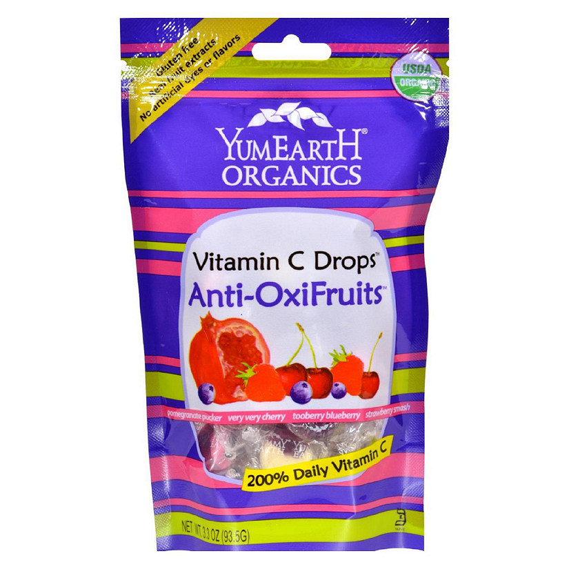 Yummy Earth Organic Vitamin C Drops - Anti-Oxifruits - Case of 6 - 3.3 oz Image