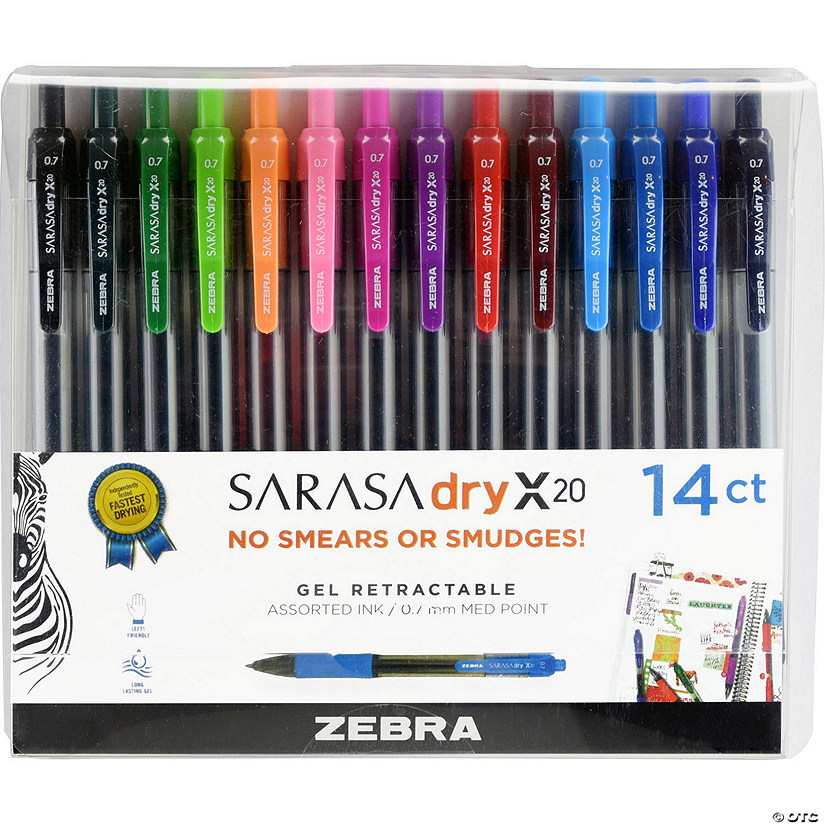 Zebra Pen Sarasa Gel Retractable Gel Pens, Assorted 14-Pack Image