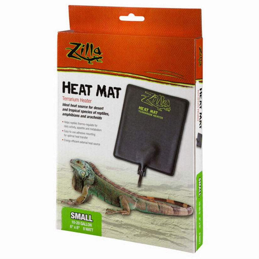 Zilla Terrarium Heat Mats Black Small, 10-20 Gallon, 8 Watt, 6 x 8 Inches Image
