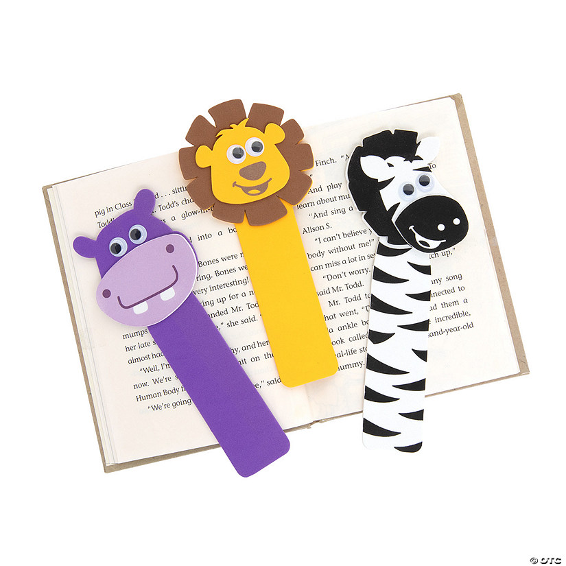 Zoo Animal Bookmarks Craft Kit - Makes 24 Image