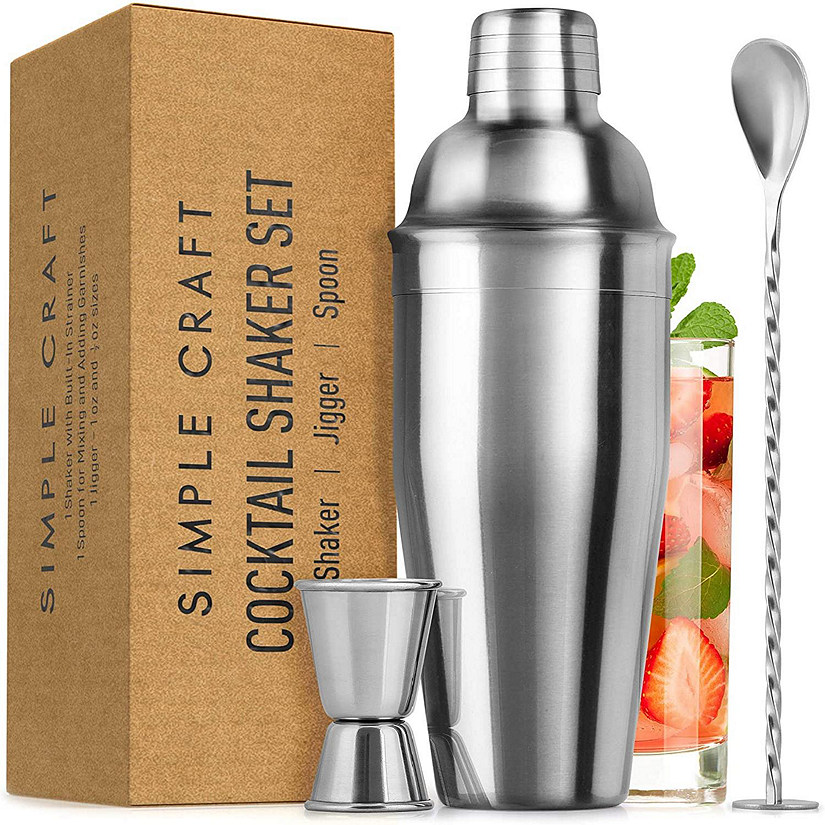 Zulay Kitchen Simple Craft Cocktail Shaker 240z Image