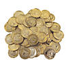 1 1/2" Bulk 144 Pc. Greek Design Shiny Gold Plastic Coins Image 1