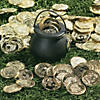1 1/2" Bulk 144 Pc. Greek Design Shiny Gold Plastic Coins Image 2
