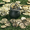 1 1/2" Bulk 144 Pc. Greek Design Shiny Gold Plastic Coins Image 4