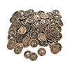 1 1/2" Bulk 144 Pc. Pirate Skull & Crossbones Gold Plastic Coins Image 1