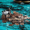 1 1/2" Bulk 144 Pc. Pirate Skull & Crossbones Gold Plastic Coins Image 1