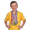 1 1/2" Bulk 50 Pc. Motivational Award Medal Necklace Assortment Image 2
