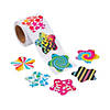1 1/2" Funky Pattern Star Multicolor Paper Sticker Roll - 100 Pc. Image 1