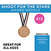 1 1/2" &#8220;Shoot For the Stars&#8221; Gold Molded Plastic Award Medals - 12 Pc. Image 2
