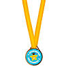 1 1/2"I Graduated Happy Star Blue & Gold Plastic Award Medals - 12 Pc. Image 1