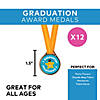 1 1/2"I Graduated Happy Star Blue & Gold Plastic Award Medals - 12 Pc. Image 2