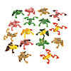1 1/4" Bulk 72 Pc. Mini Red, Green, Brown & Yellow Realistic Frogs Image 1