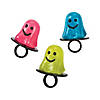 1 1/4" Neon Ghost Lollipops on a Plastic Ring - 12 Pc. Image 1