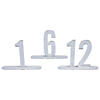 1 - 12 Silver Mirror Table Numbers - 12 Pc. Image 1