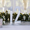 1 - 12 Silver Mirror Table Numbers - 12 Pc. Image 2